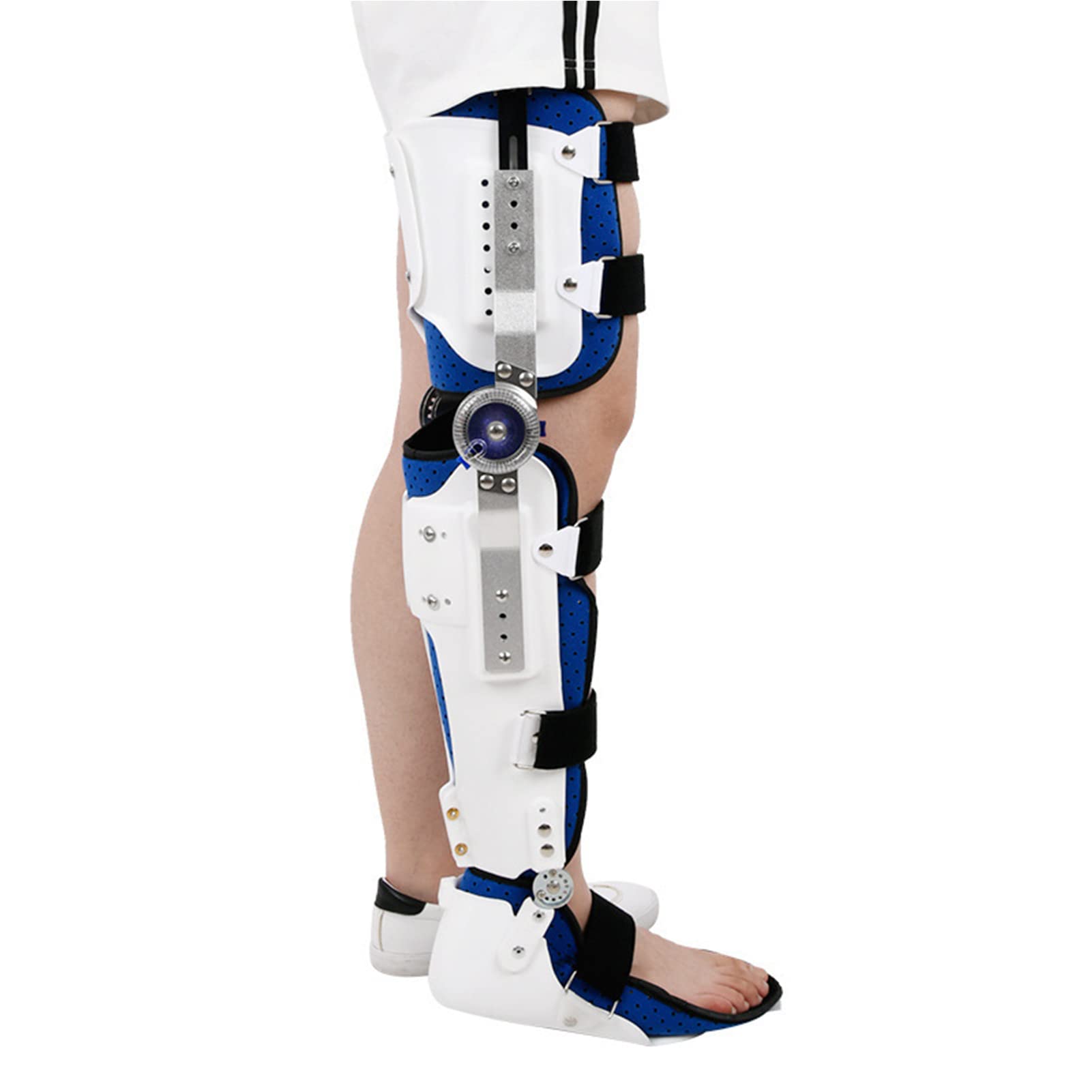 Orteza na kolano na zawiasach, regulowana stabilizator na kolano, ortopedyczny stabilizator nóg do więzadeł, urazów sportowych, skręceń, prawo-L