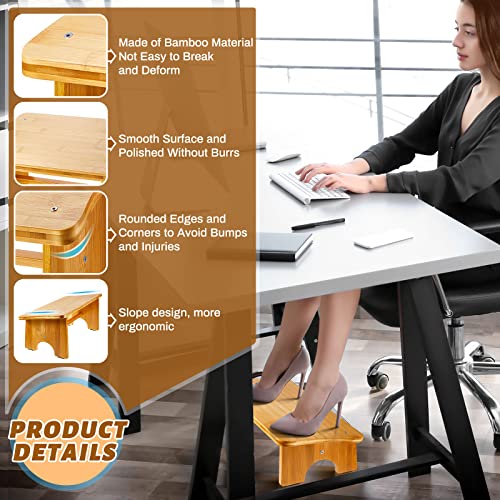 Foot Rest Under Desk, Nursing Foot Stool Wood Desk Footrest Slanted Desk Foot Rest Nonslip Wooden Foot Stool Chair Portable For Kids Toddler Adults, Office Home Kitchen Bedroom Living Room Bathroom #TOP3