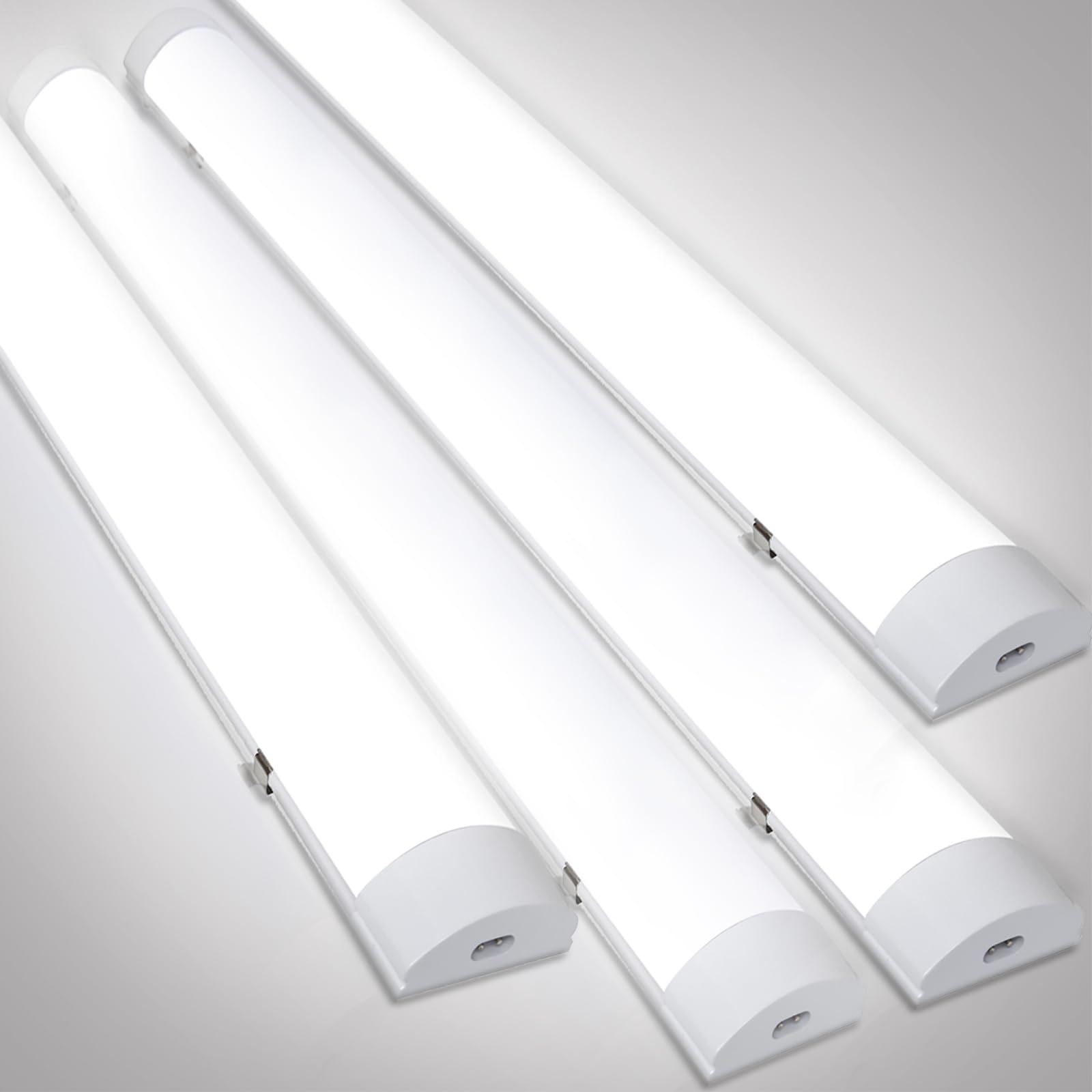 4 Pezzi Lampada LED Stagna 120 cm 36W 3060LM, Plafoniera IP65 Impermeabile, Collegabile, Luce Neutra 4000K, Lampada per Garage Cantina Officina Bagno Ufficio Ambiente Umido