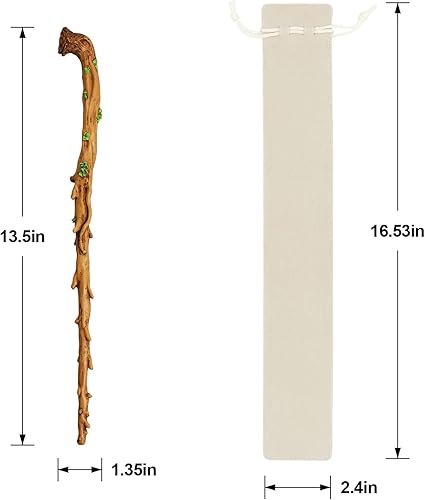 Miniatura 5 de Varita mágica de hechicero mago hechicero para varitas coleccionables de juguete mágico (rama)