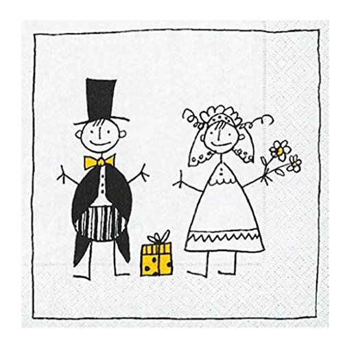Tovaglioli Just Married 33x33 cm 20pz Sposi
