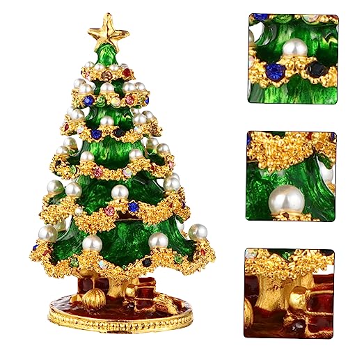 Boîte à bijoux sapin de Noël émaillée coffret rangement décoration créative - 6
