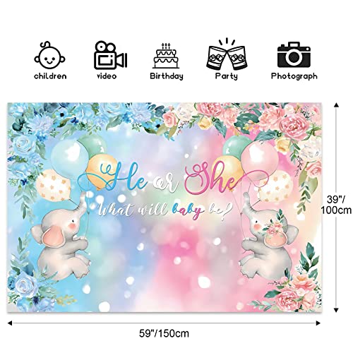 Gender Reveal Banner & Backdrop - Pregnancy Announcement Decorations, Boy or Girl Reveal, 59 x 39 Inches, Blue, Pink - Image 2