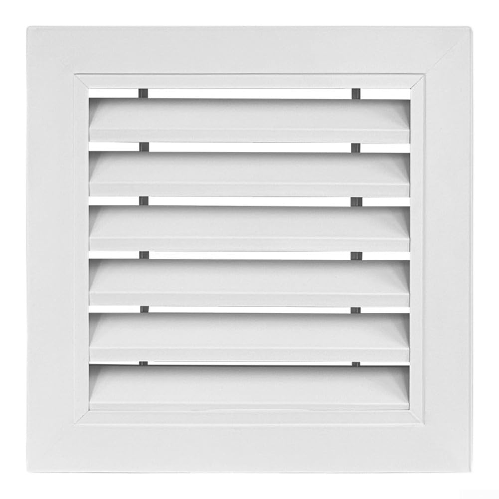 Rejilla de ventilación de aluminio, para paredes exteriores, áticos, cobertizos, puertas (450 x 450 mm)