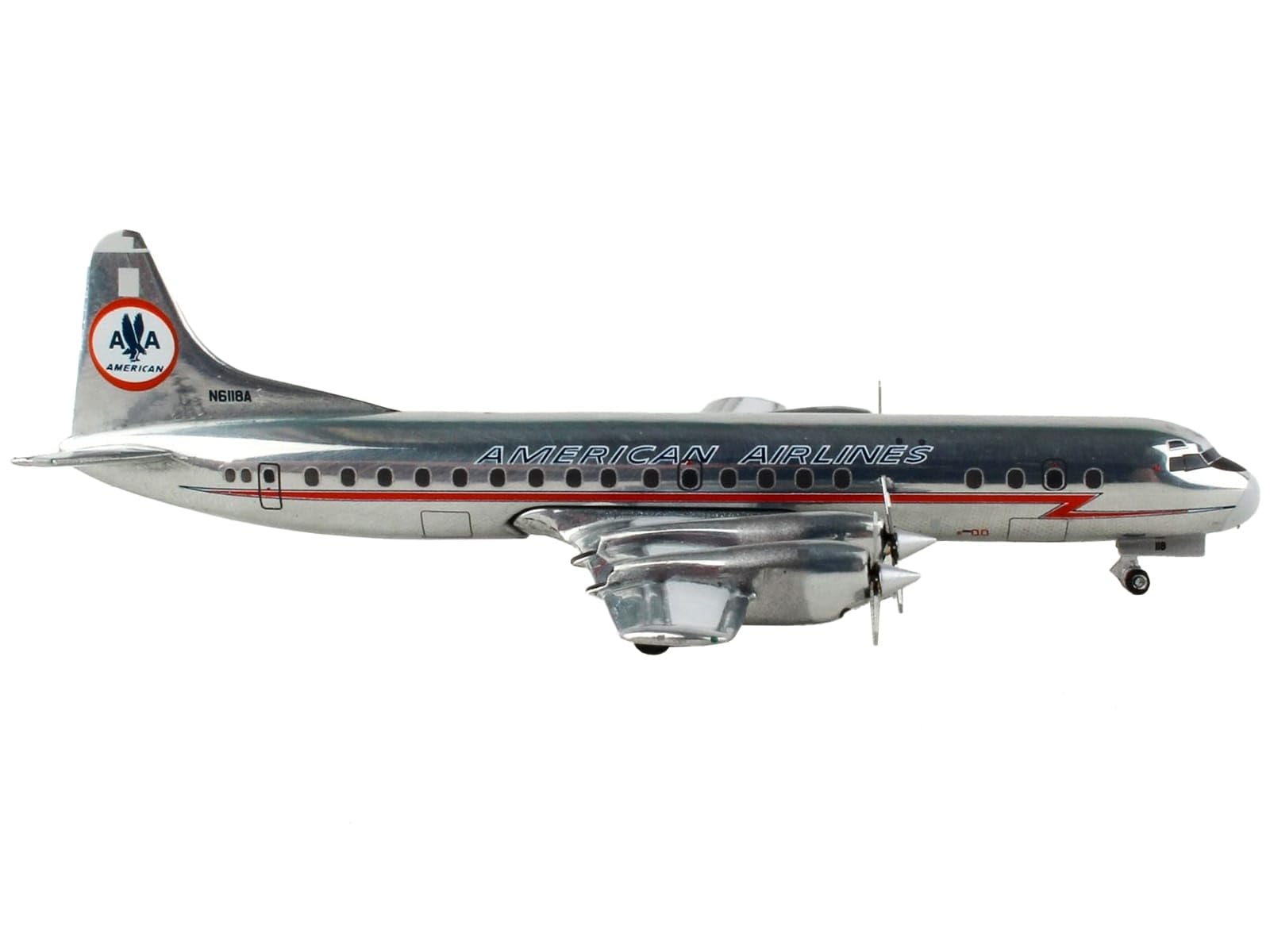GeminiJets GJAAL1718 American Lockheed L-188 Electra N6118A; Scala 1:400