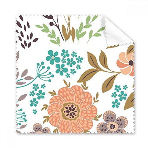 Tissu lunettes anti trace et nettoyeur ecran telephone fleur orange