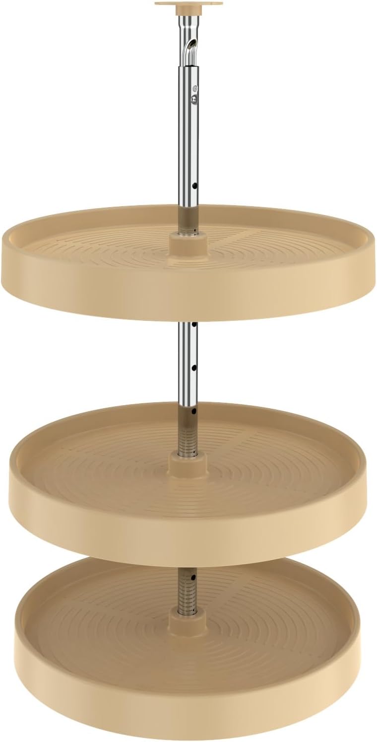 Lazy Daisy Polymer Full Circle 3-Shelf Lazy Susan for 34" H Corner Base Cabinets
