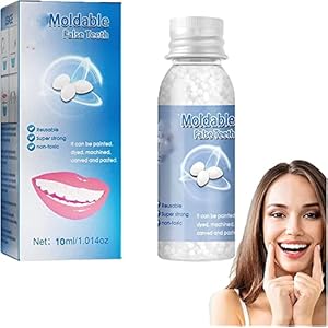 Tandreparatiekorrels voor iedereen, tijdelijke tandvulkit, thermische kralen voor het vullen van fix de ontbrekende en gebroken tand, het herstellen van een zelfverzekerde glimlach (10ml)