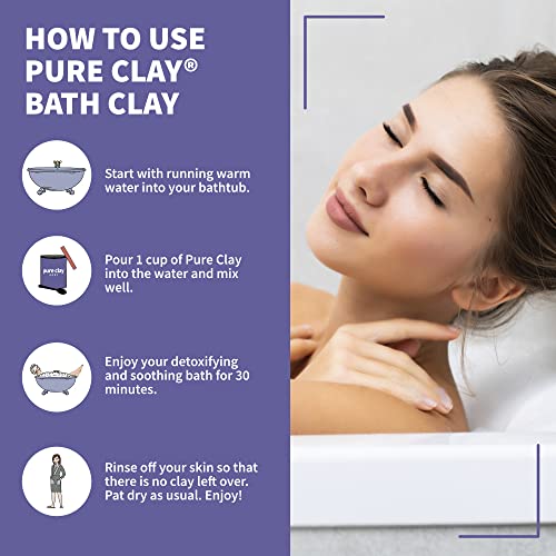 Pure Clay Deep Mined Calcium Bentonite Clay Powder, Food Grade Organic, Detox Bath And Body Mud, Skin Soothing, Deep Cleansing - 32 Oz #TOP2