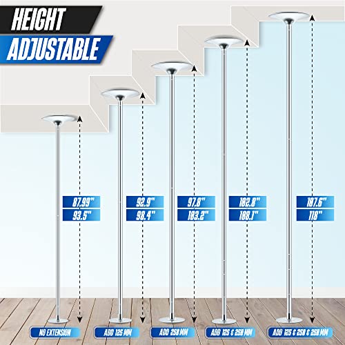 Beat Acrobatics Spinning Dancing Pole For Home Pole Dance Pole For Home Static Spinning Pole Fitness Dance Pole 45Mm Portable Pole With Carrying Bags (Ceiling Height 87"-118") #TOP5