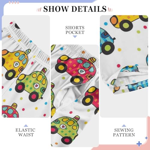 ZZXXB Colorful Taxi Boys Long Pants Soft Trousers Elastic Waist Kids Lounge Bottoms with Pockets S-XL4