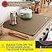 FLASLD Top Covers, Heat Resistant Electric Stove Cover Protector Silicone Large Waterproof Flat Oven Mat for Induction Cooker, Glass Top Protector for Preventing Scratches, Brown-2129.5 inch