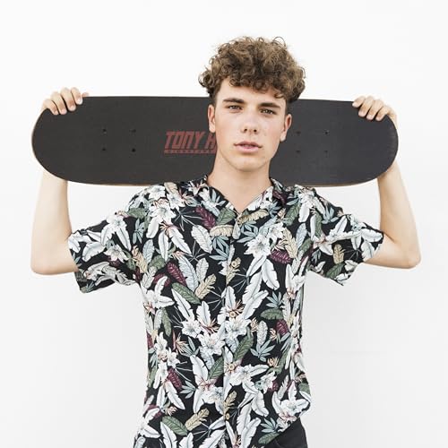 Image of Tony Hawk 31 inch Skateboard - Signature Series 1 Skateboard with Pro Trucks, Full Grip Tape, 9-Ply Maple Deck, Ideal for All Experience Levels