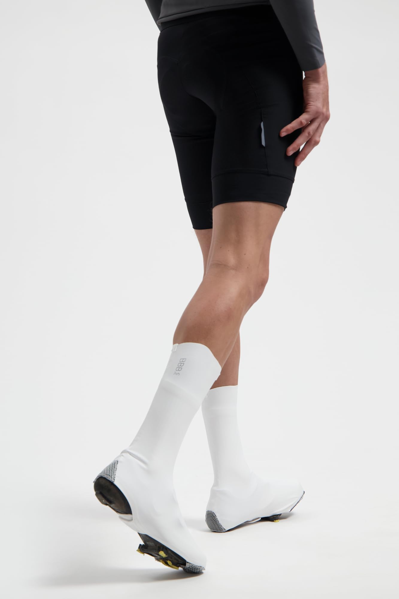BBB Cubrezapatillas de Ciclismo RaceFlex sin Cremallera, aerodinámico, Resistente al Viento y al Agua, Fundas para Zapatos de Ciclismo de Carretera, Color Blanco, BWS-29
