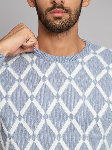 Image of eWools Men's Winterwear Woolen Striped Sweaters