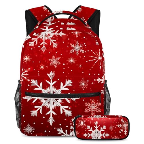 Sac à dos 2 pièces grande capacité avec trousse scolaire pour étudiants et ados