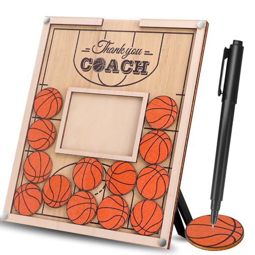 ZhowHoHo Basketball Frame Coach Gift with 15 Wood Chips Signature Pen Graduation...