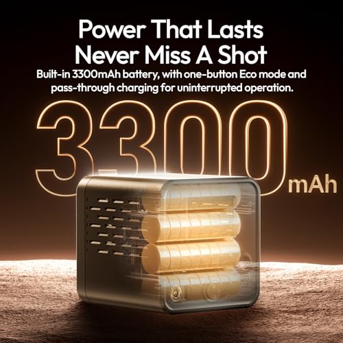 Image of ULANZI C60 60W Bi-Color COB Video Light, Mini Bowens Mount LED Photography Continuous Output Lighting, 2500K-6500K CRI≥95 8 Effects 3300mAh Rechargeable Handheld Spotlight with DC /Type-C, 1 /4 inch Thread