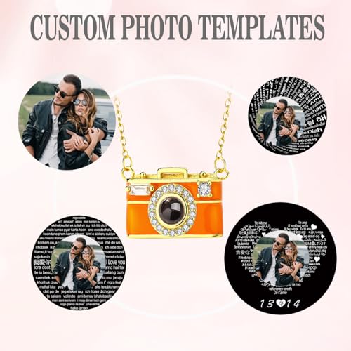 Personalized Picture Necklace Projection Necklace with Photo Inside Custom Picture Projection Necklaces Customized Picture Necklace Gifts for Mom Wife Girlfriend Women4