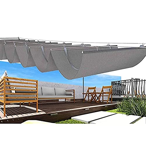 Goleray Ausziehbare Pergola-Überdachung – Sonnensegel 240 G/m², Atmungsaktiv, Mit Zubehör Für Terrasse & Garten