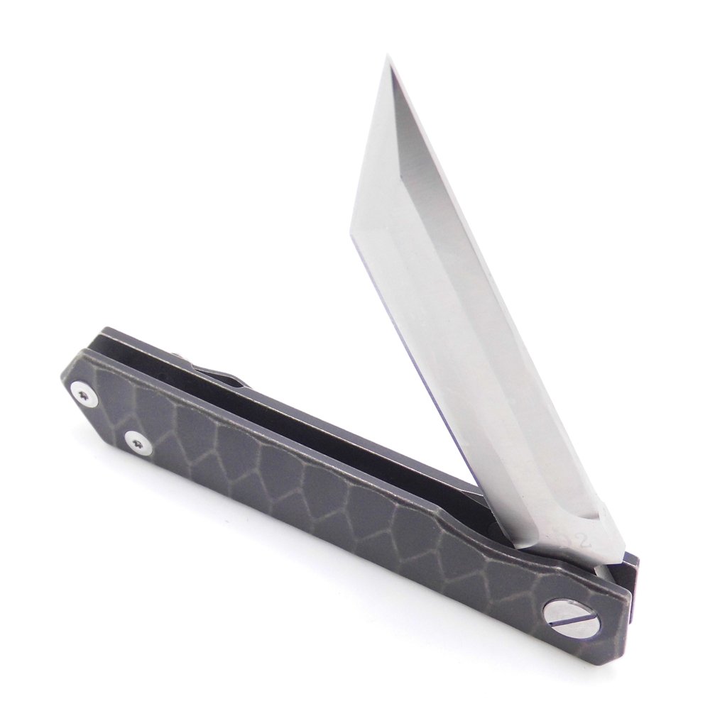 Masalong Survival Tactical Titanium Handle D2 Blade Pocket Hunting Outdoor Folding Knife (A2)