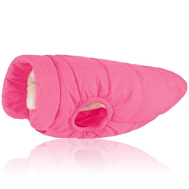 Foto 3 de 4 de Chaqueta con Forro Polar Suave para Perros Chaleco Abrigo Cálido de 2 Capas a Prueba de Viento para Invierno…