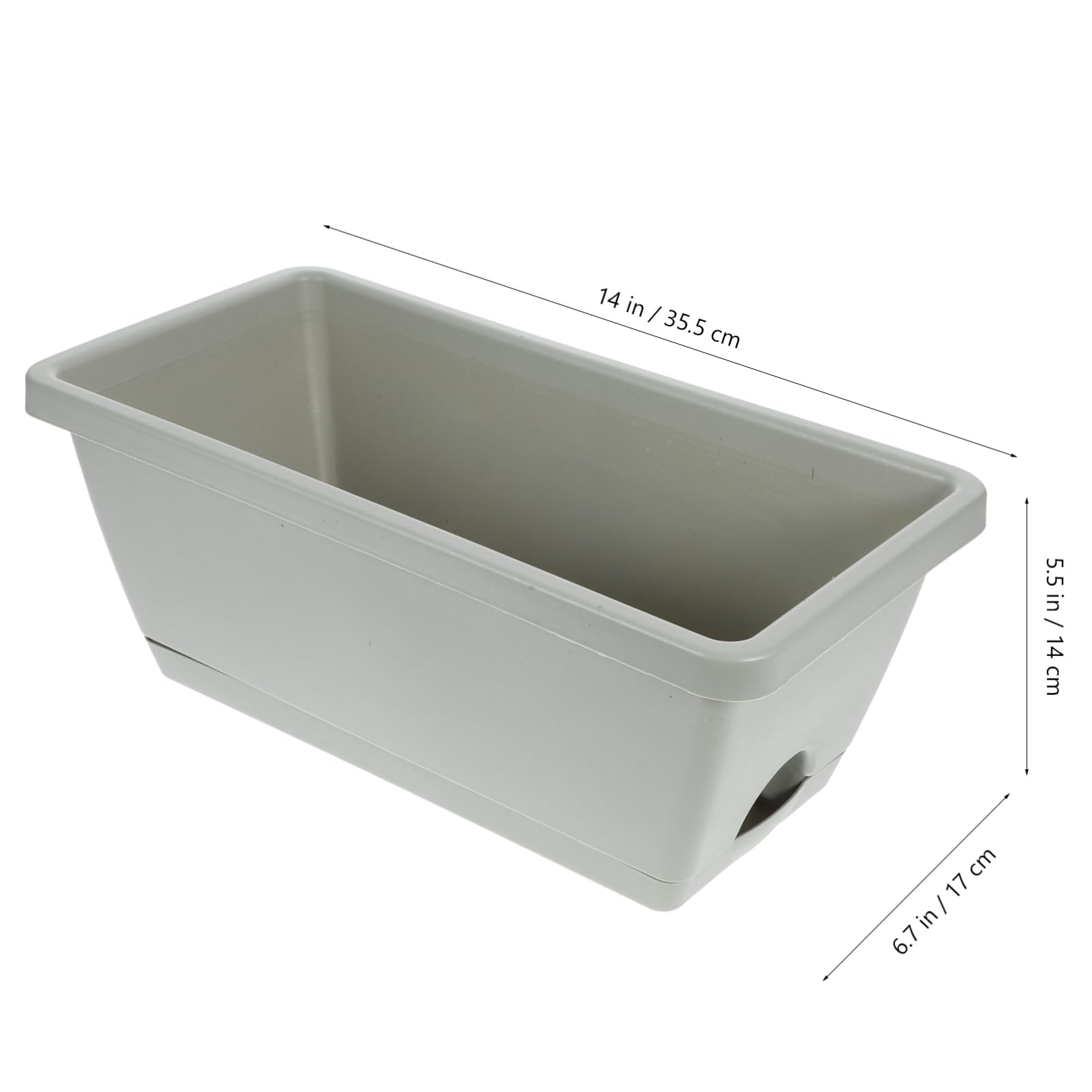 4 Stück Kunststoff Blumentopf Rechteckig Grau Kleiner Bonsai Pflanztopf Mit Abtropfschale Pflanzkübel Für Balkon Und Garten Wetterbeständig Und Langlebig
