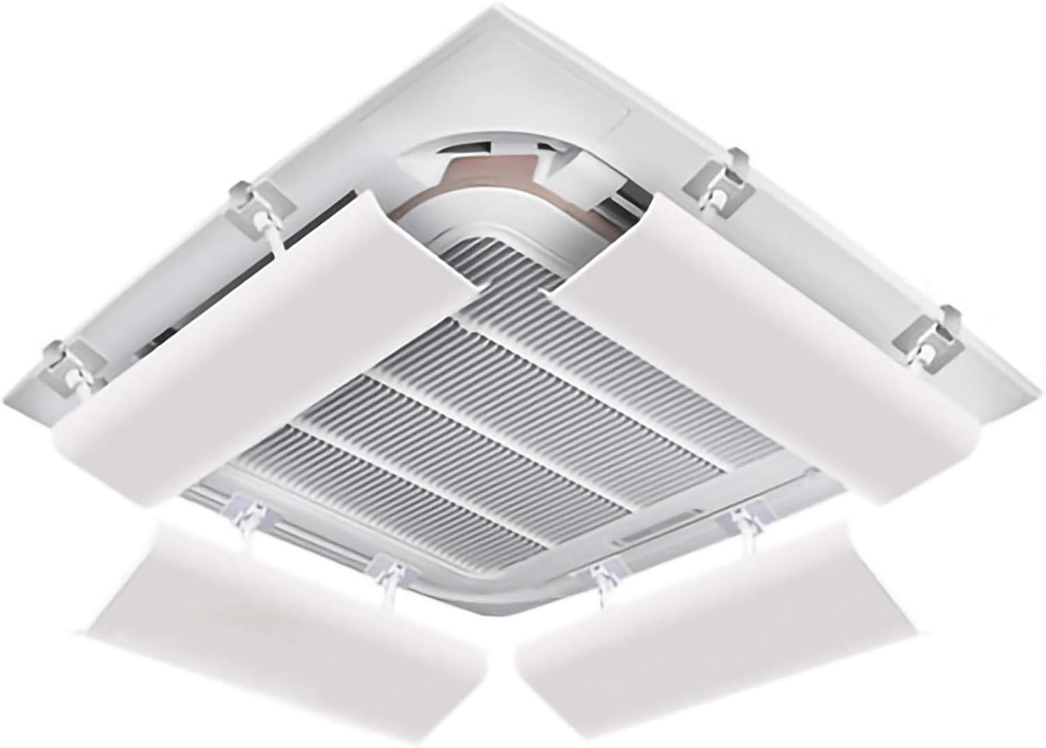 Deflector de aire acondicionado de techo, deflector de viento ajustable para aire acondicionado central, circulación de refrigeración y calefacción, 40 cm de longitud, 1 unidad