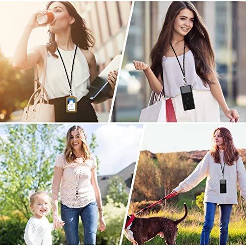 Cobee Cell Phone Lanyards With Phone Pads, 3 Pcs Mixed-Colored Nylon Neck Crossbody Phone Straps With 3 Pcs Transparent Tether Patches Adjustable Phone Lanyard Compatible With Smartphones(Style-A) #TOP7