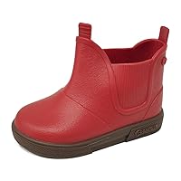 Boatilus BabyBeatly Unisex Kids Rain Boots 100% Waterproof, Red / brown, 6 UK Child
