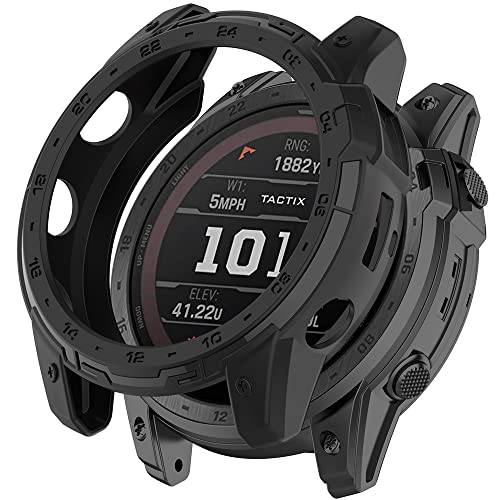 Miimall�Ή�Garmin Enduro 2/Garmin Tactix 7 �P�[�X TPU�ގ� �\�t�g �h�Ռ� �y�� ���^ �K�[�~�� Enduro 2 �J�o�[ �����h�~ �����Ή� Enduro 2�ی�J�o�[ �o���p�[�i�u���b�N�j