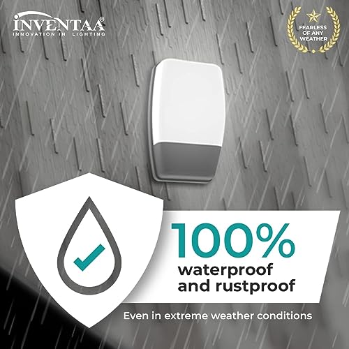 Image of INVENTAA Polycarbonate EXLA Bulkhead Outdoor Lights Waterproof|12W Balcony Lights Wall Exterior Wall Lights Waterproof|Bulkhead Light Outdoor Wall Lights Waterproof Led Lights for Outdoor Wall