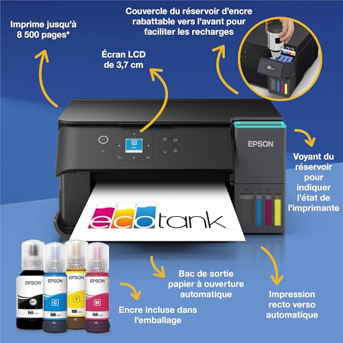 Imprimante Jet d'encre Wi Fi Epson C11CL41414 multifonction recto verso - vue 4