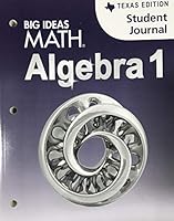 Big Ideas Math Algebra 1 - Texas Edition, Student Journal 1608408833 Book Cover