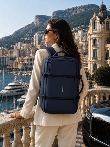 Image of Wesley Luxur 2 Premium Overnighter 50 L Weekender Travel Laptop Backpack, Flight Cabin Approved Carry On with 16 inch Laptop Compartment, Anti Theft business /Travel /Office /College Bag for Men Women