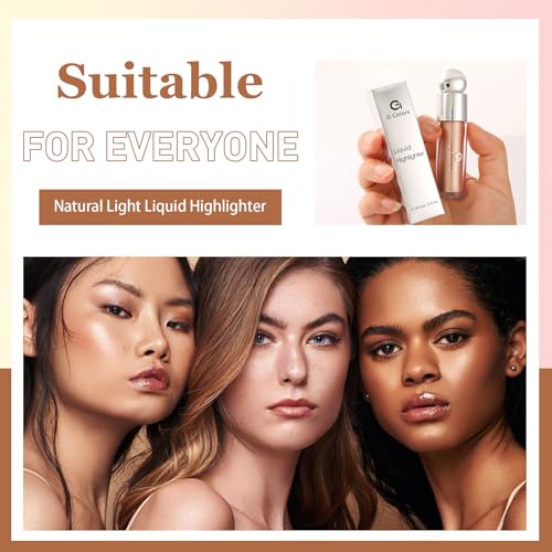 G G Colors Liquid Highlighter, Long Lasting Liquid Luminizer Shimmer Stick, Waterproof Smooth Highlight Face Illuminator, Natural Glossy Face Highlighter Makeup - Thumbnail 7
