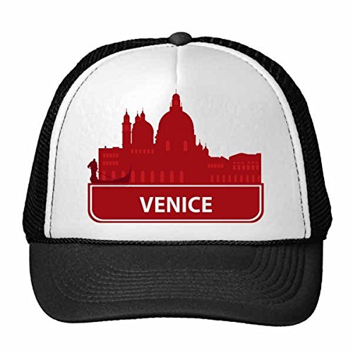 Chapeau de nylon Venise Italie rouge casquette de fraîcheur réglable camionneur enfants