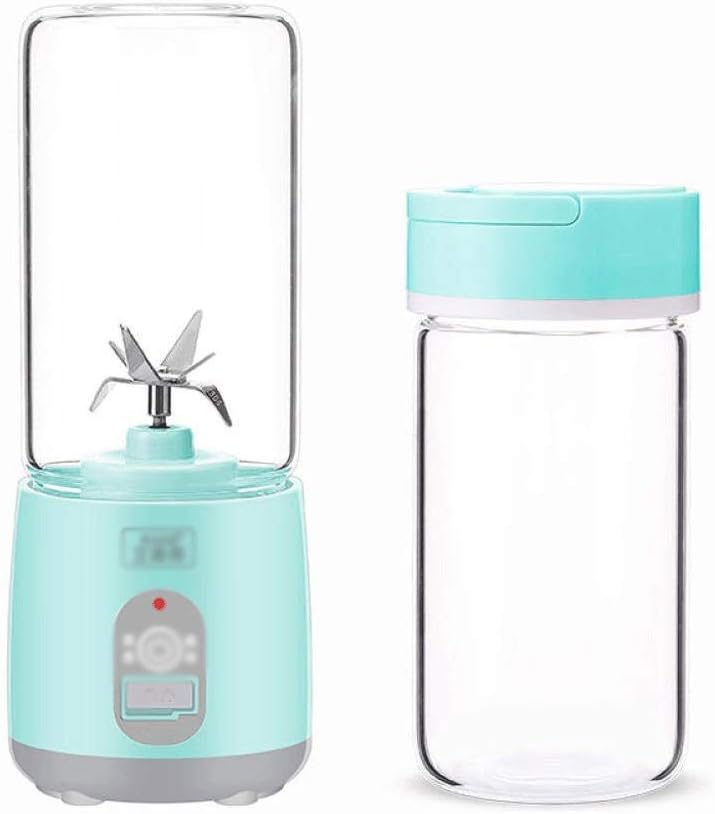Juicer - Portable Blender, Personal Size Cup, Fruit, Smoothie, Baby Food Mixing Machine with 6 Blades(Blue)