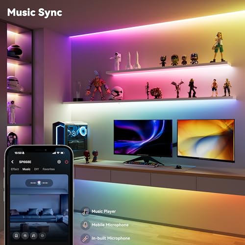 Tira de LED MIWISE COB RGB con Bluetooth y APP Control miniatura 5