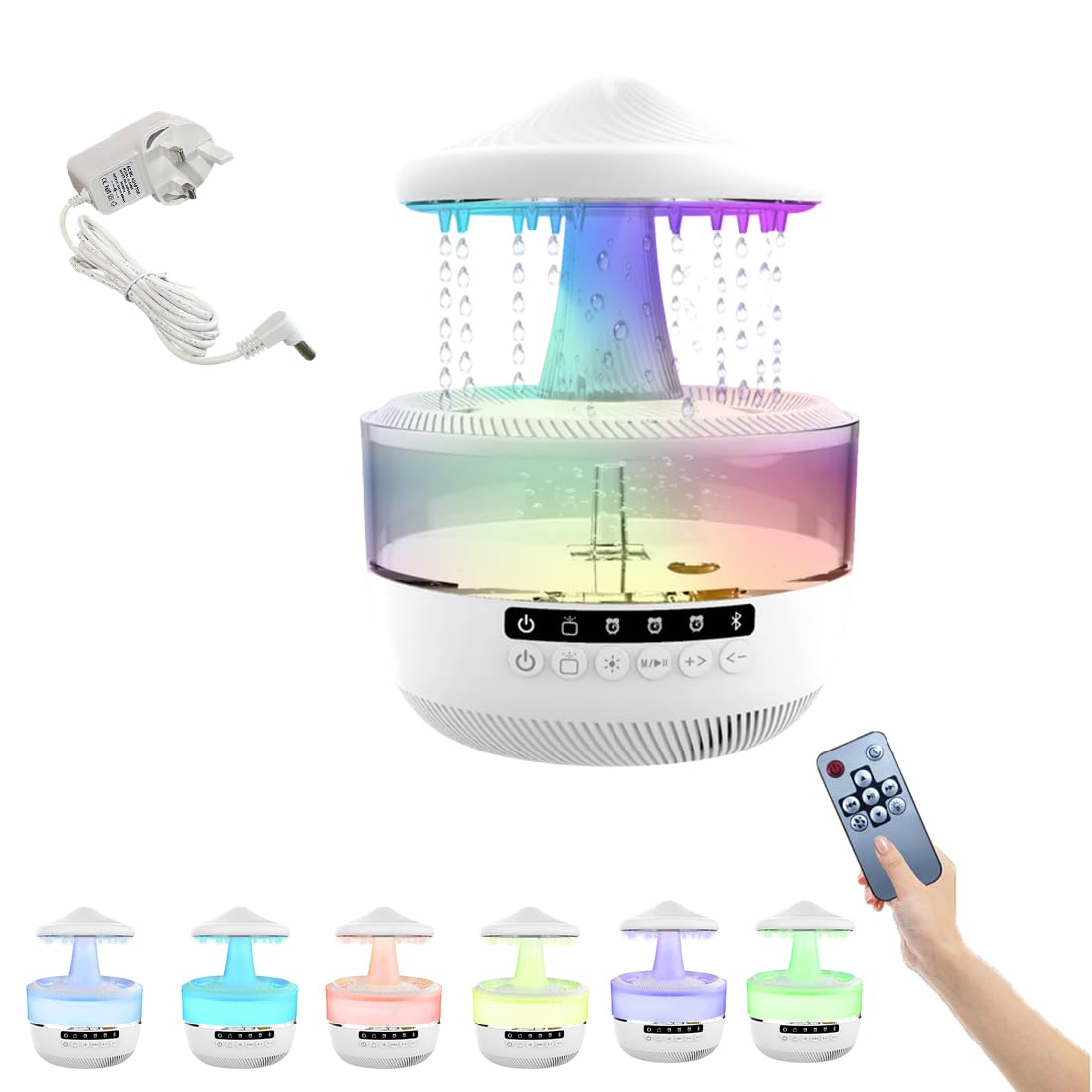 WRQIOO Rain Cloud Humidifier Waterfall Lamp
