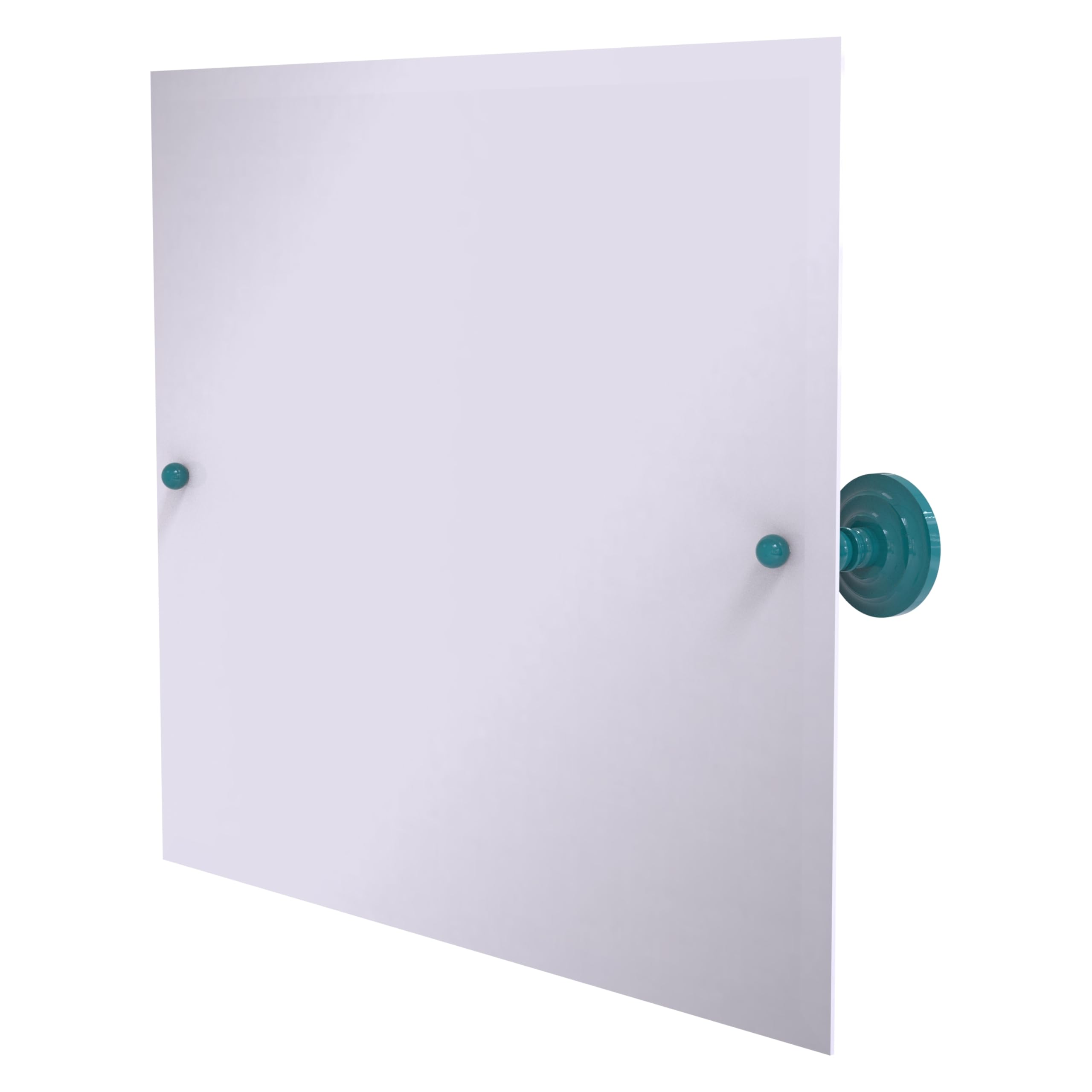 Allied Brass PQN-93-GLT Prestige Que New Frameless Landscape Rectangular Tilt Mirror with Beveled Edge, Glokzin Teal