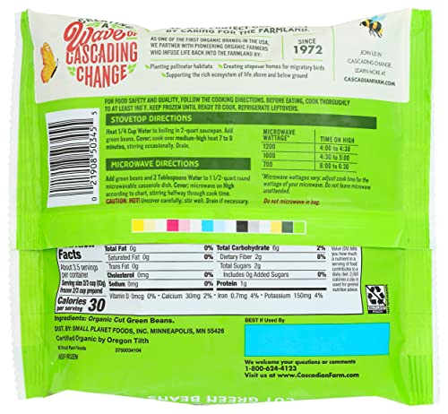 Cascadian Farm Organic Cut Green Beans, Non-Gmo, Frozen Vegetables, 10 Oz. #TOP2