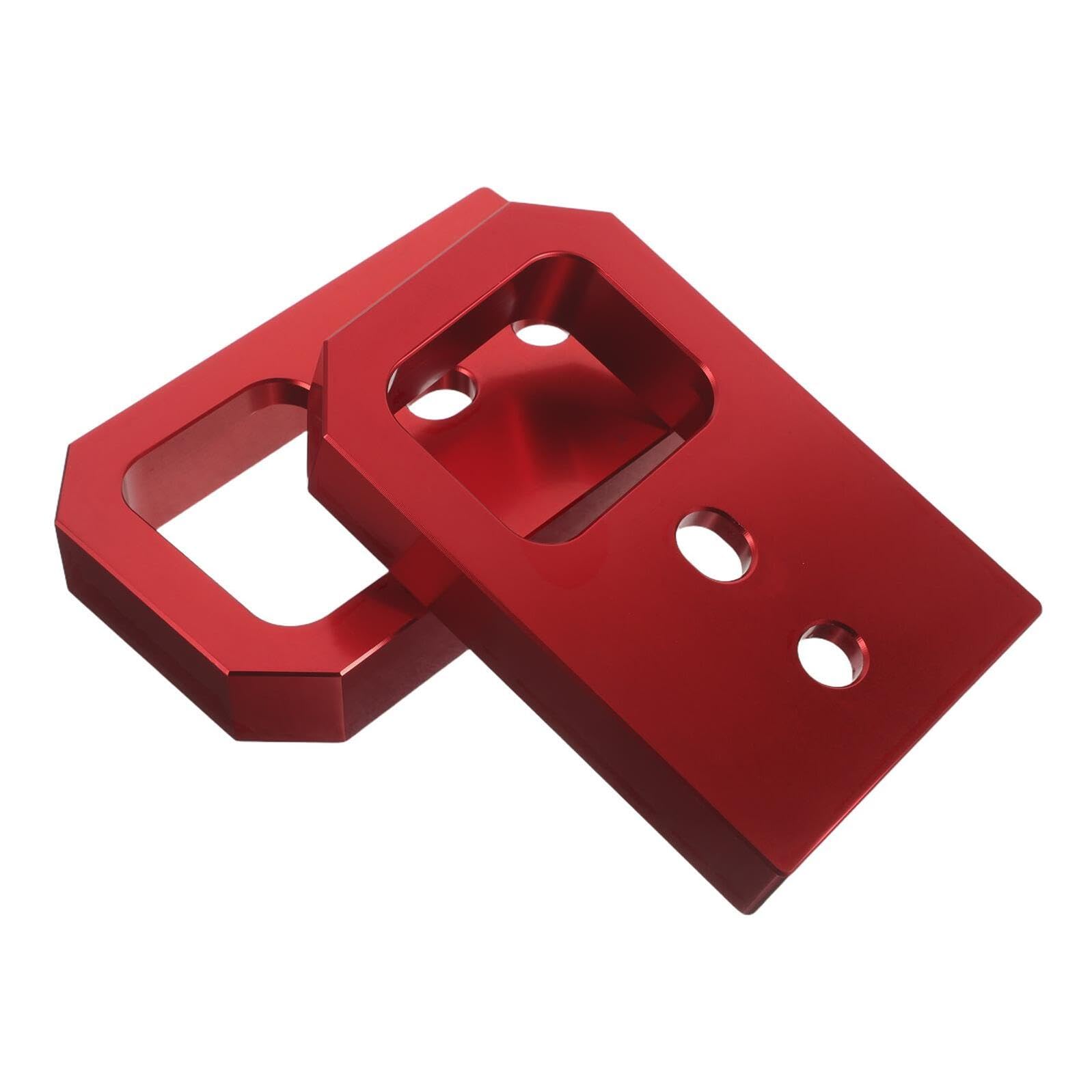 TOYANDONA Abschlepphakenadapter aus Aluminiumlegierung, Rot für Stoßstange
