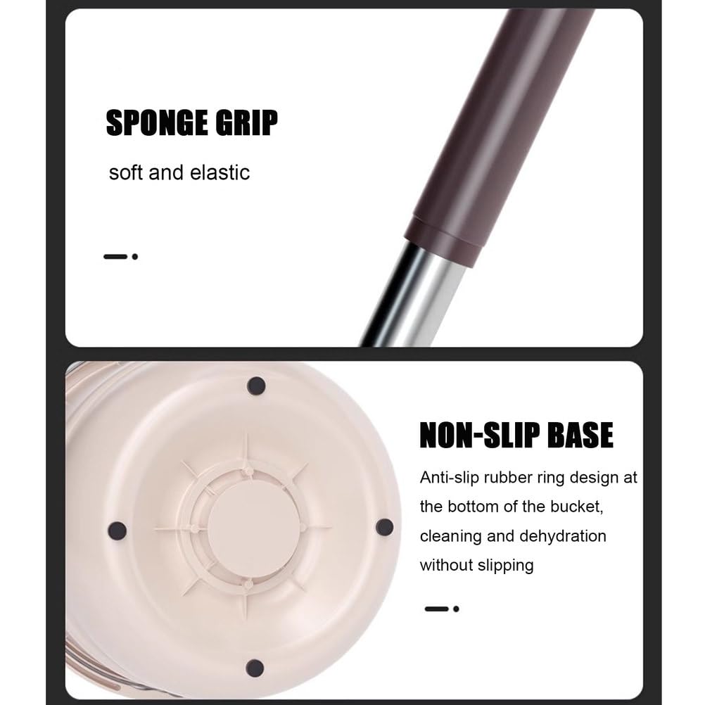 Mopa de microfibra autolimpiante con cabezal giratorio de 360° para limpieza de madera dura, laminado, mármol, azulejos y paredes