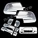 14-15 Toyota Tundra Double Cab (Extended Cab) Triple Chrome Plated Mirror Cover, 4 Door Handle Cover, Tailgate Handle with Camera hole Cover
