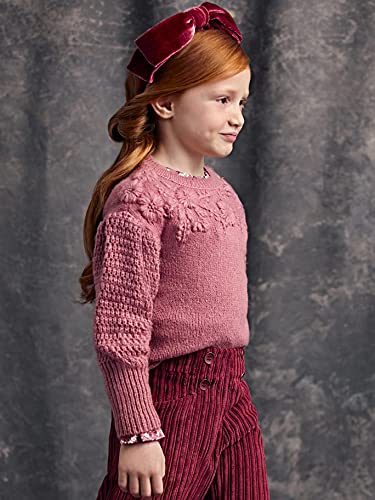 Abel & Lula Floral Sweater for Girls Blush4