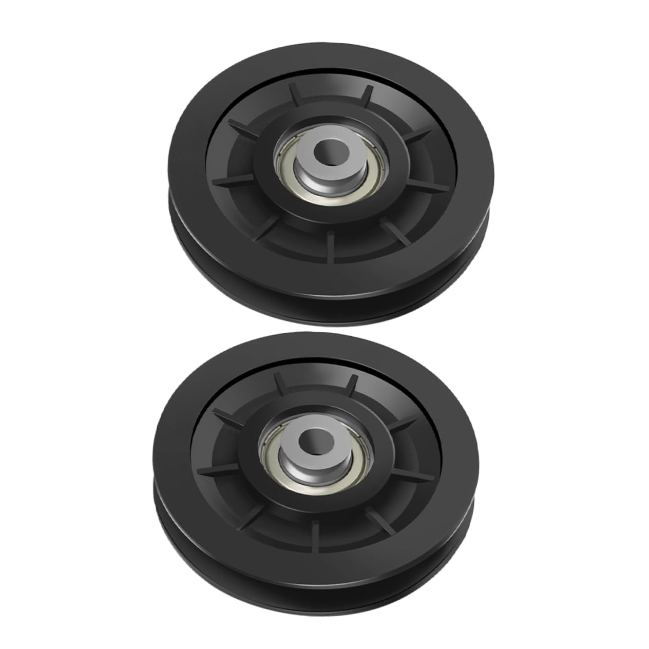 ABOOFAN 2Pcs Pulley Wheel for Fitness Equipment Plastic Bearing Groove Design for Smooth Operation Silent Roller for Gym Cable Systems Replacement Part for Strength Training Equipment
