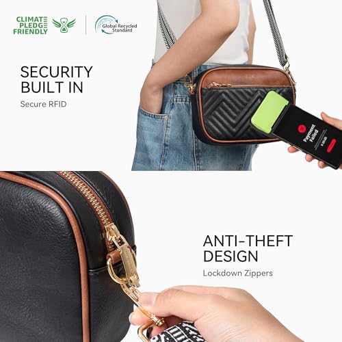 BOSTANTEN Quilted Crossbody Bags Vegan Leather