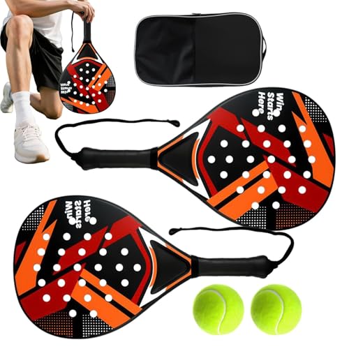 Senermter Raqueta de Tenis, Palas Ligeras Antivibración Antideslizantes, Juego de Raquetas de Tenis Recreativas para Adultos, para Recreación, Entrenamiento, Deporte, Hombre, Mujer, Atleta, Playa,