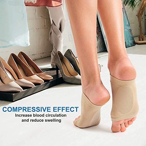Image of 1Pair Orthopaedic Arch Support For Flat Feet Insoles and Silicone gel Pads Plantar Fasciitis Arch Socks Heel Cushion pad flat foot arch support for women